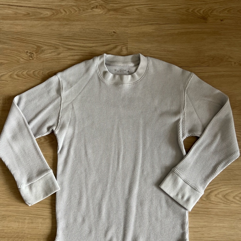 Abercrombie & Fitch Gray Long Sleeve Thermal Tee